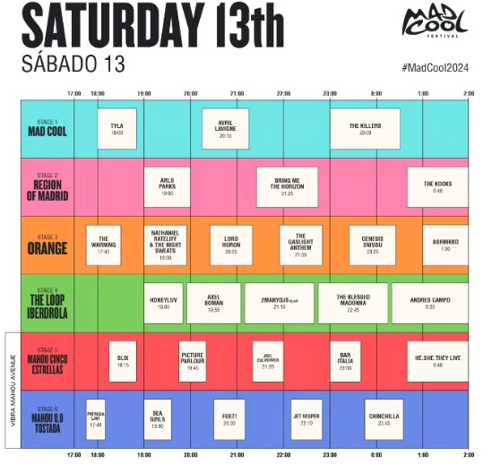 Mad Cool Festival 2024 desvela sus horarios 6 Mad Cool Festival 2024 desvela sus horarios 5 Mad Cool Festival 2024 desvela sus horarios