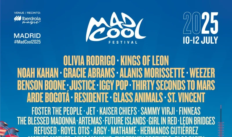 Horarios Mad Cool 2025