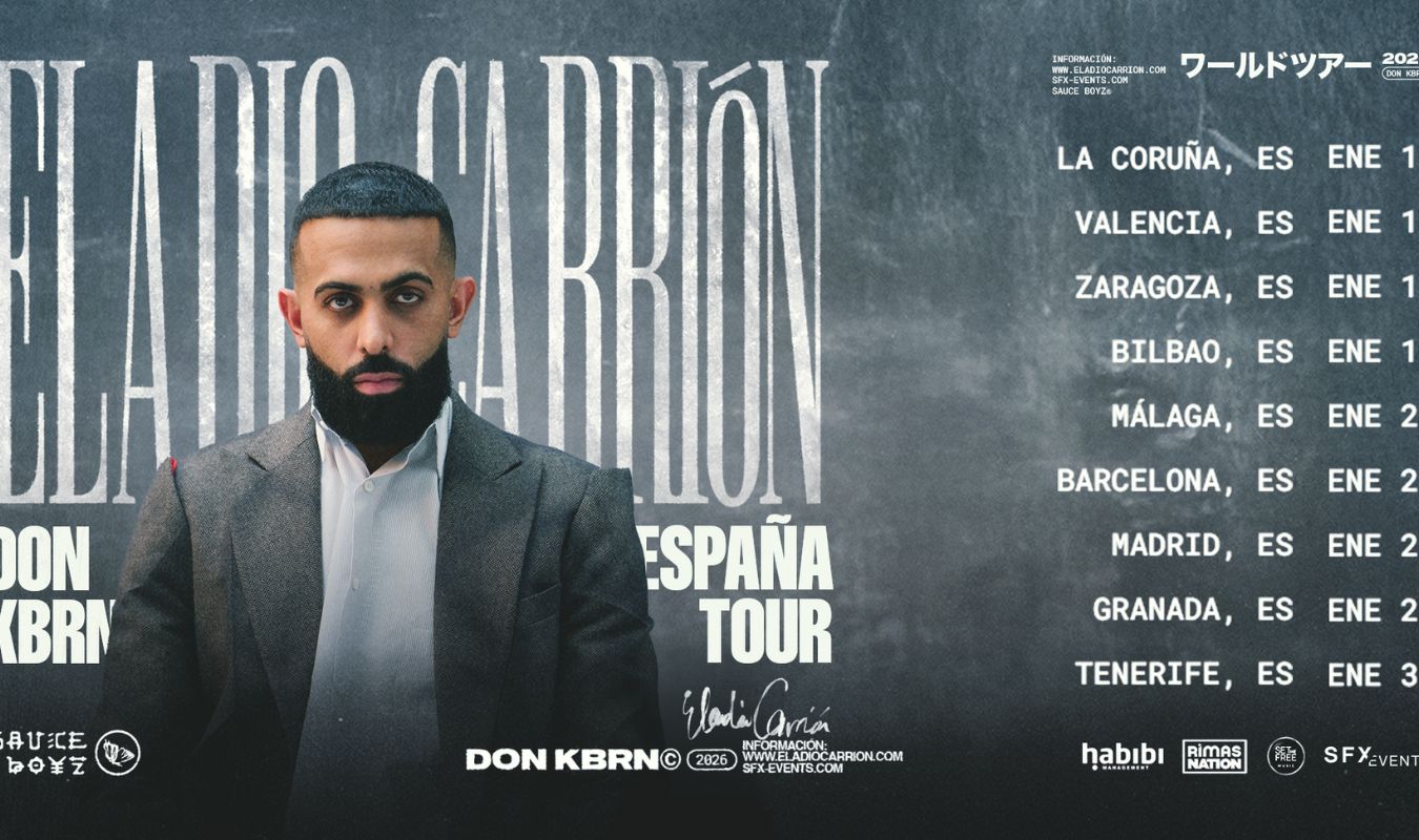 Eladio Carrión anuncia gira por España en 2026 con nueve conciertos confirmados 2 ciudades y entradas del DON KBRN Tour